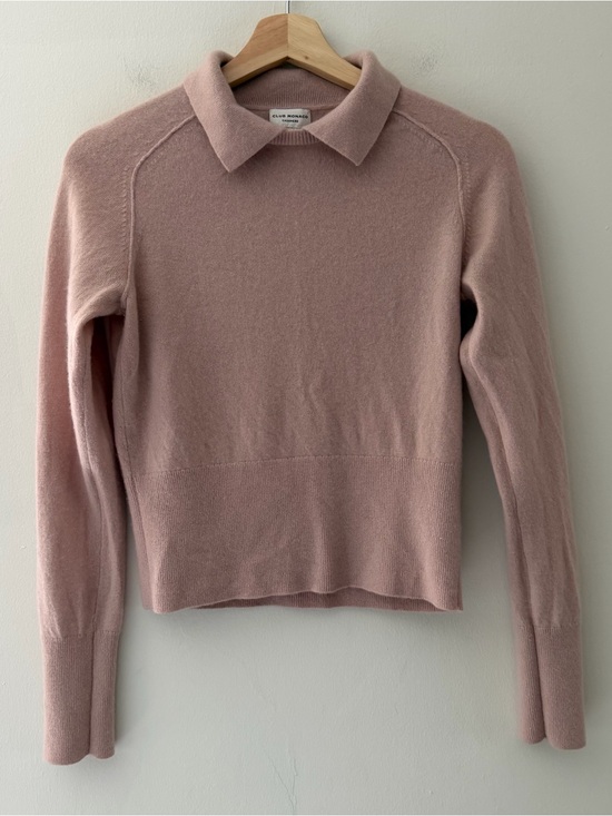 Club Monaco Sweaters - Club Monaco Cashmere Sweater Collar Blush Pink Dusty Rose Size Small Luxury